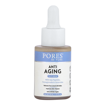 Anti Aging Face Serum - With Soy Peptides, Pomegranate & Ceramides - 30 mL